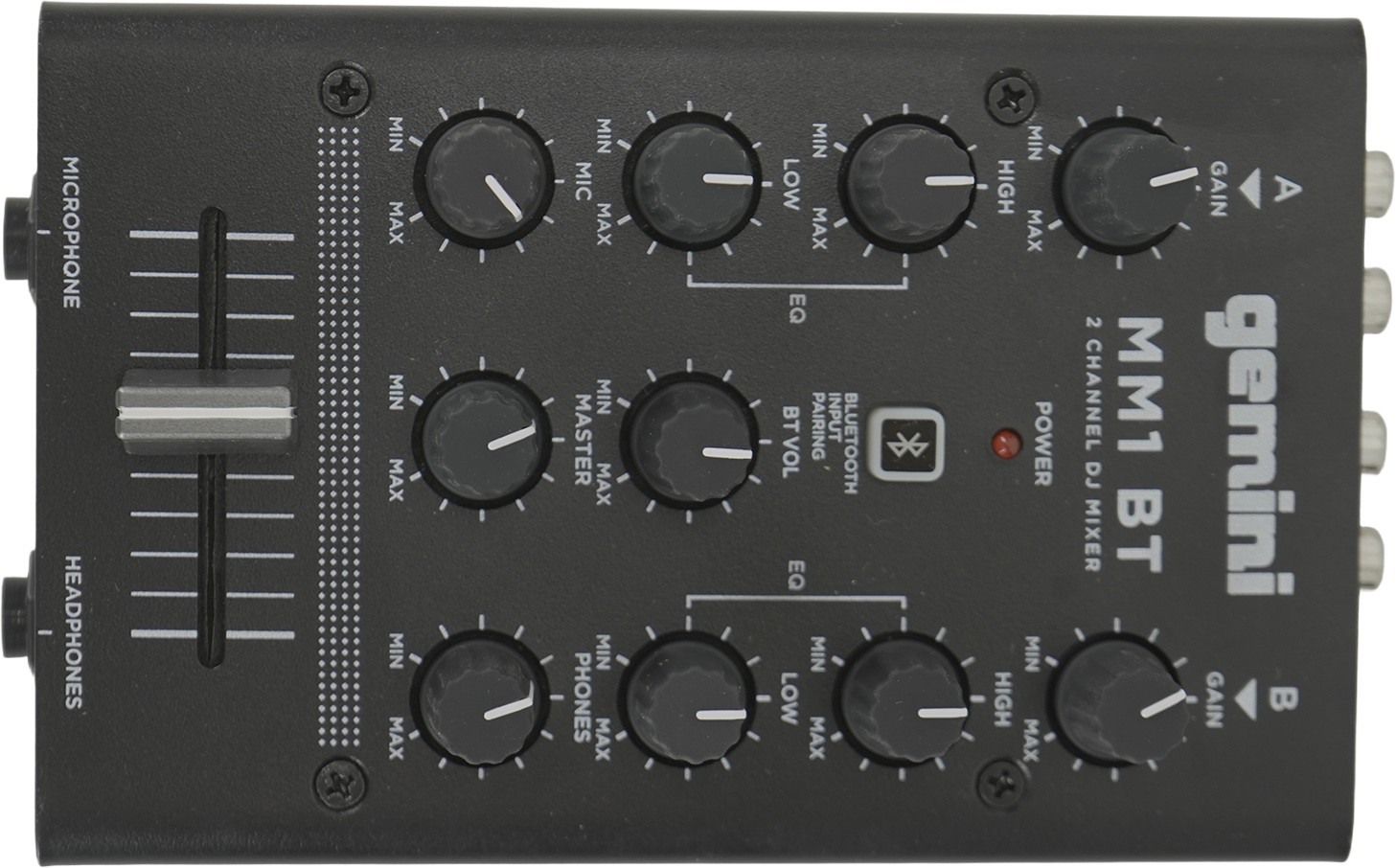 Gemini MM1BT 2-Channel Bluetooth Mixer - ISSUE