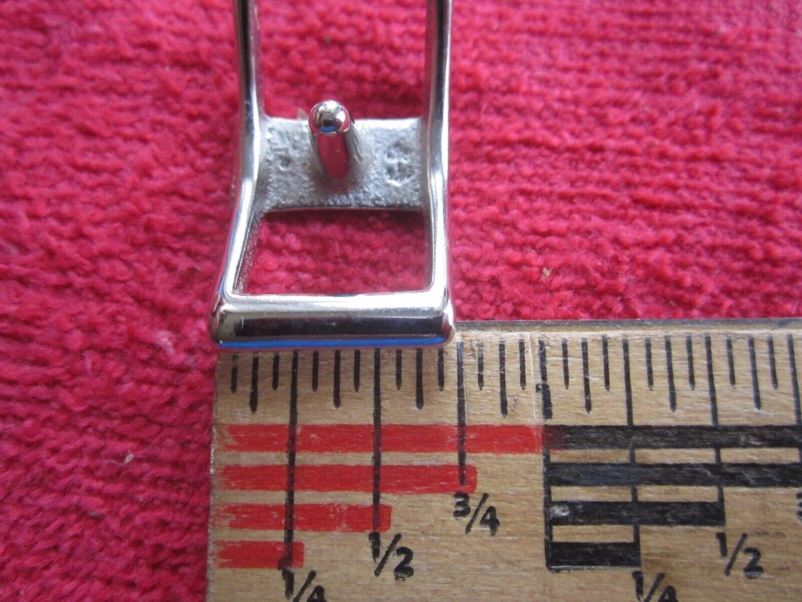5 VINTAGE NORTH & JUDD 1/2" CONWAY BUCKLE, NICKEL, NOS