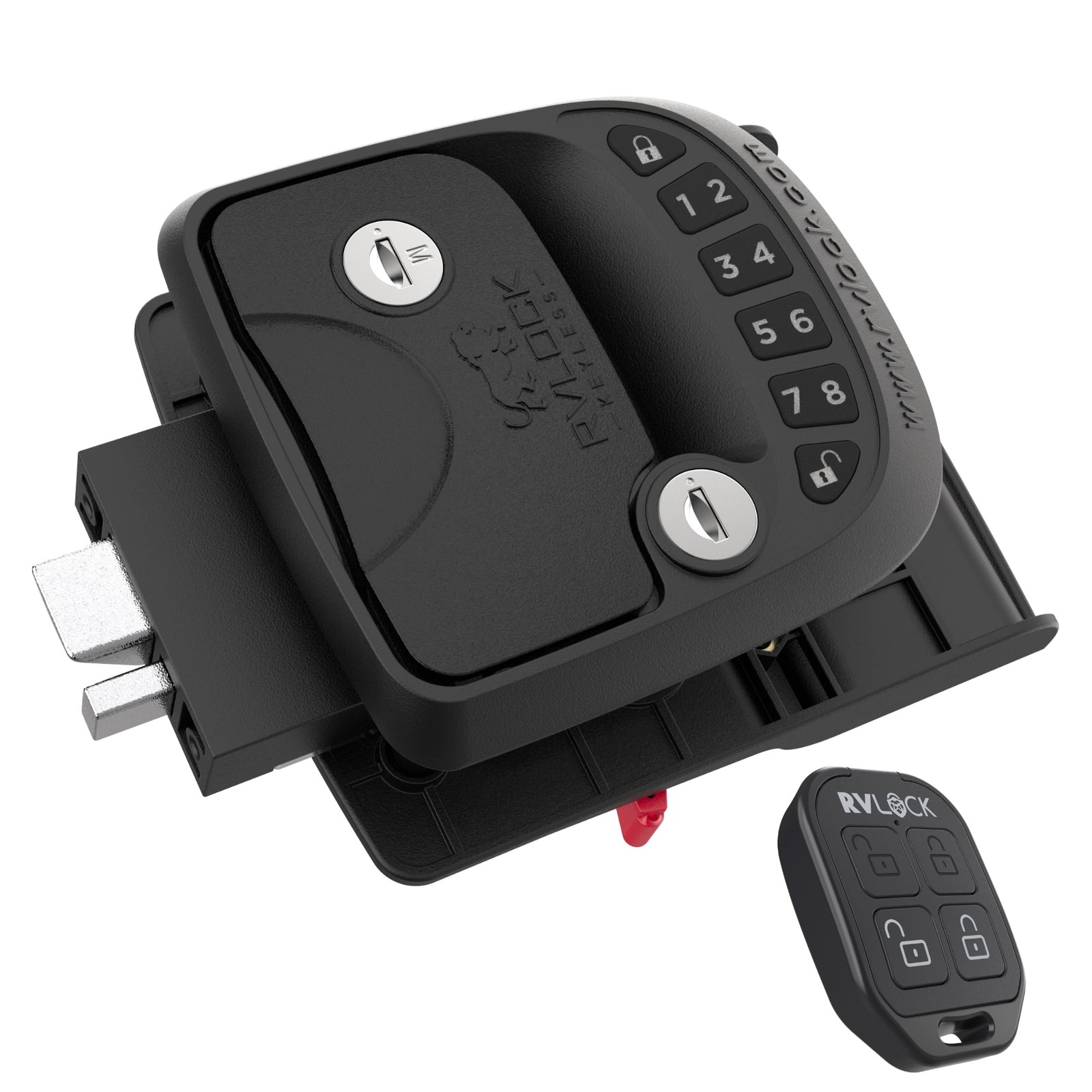 RVLOCK Compact RV Lock Keyless Entry with Remote, Secure Camper Latch