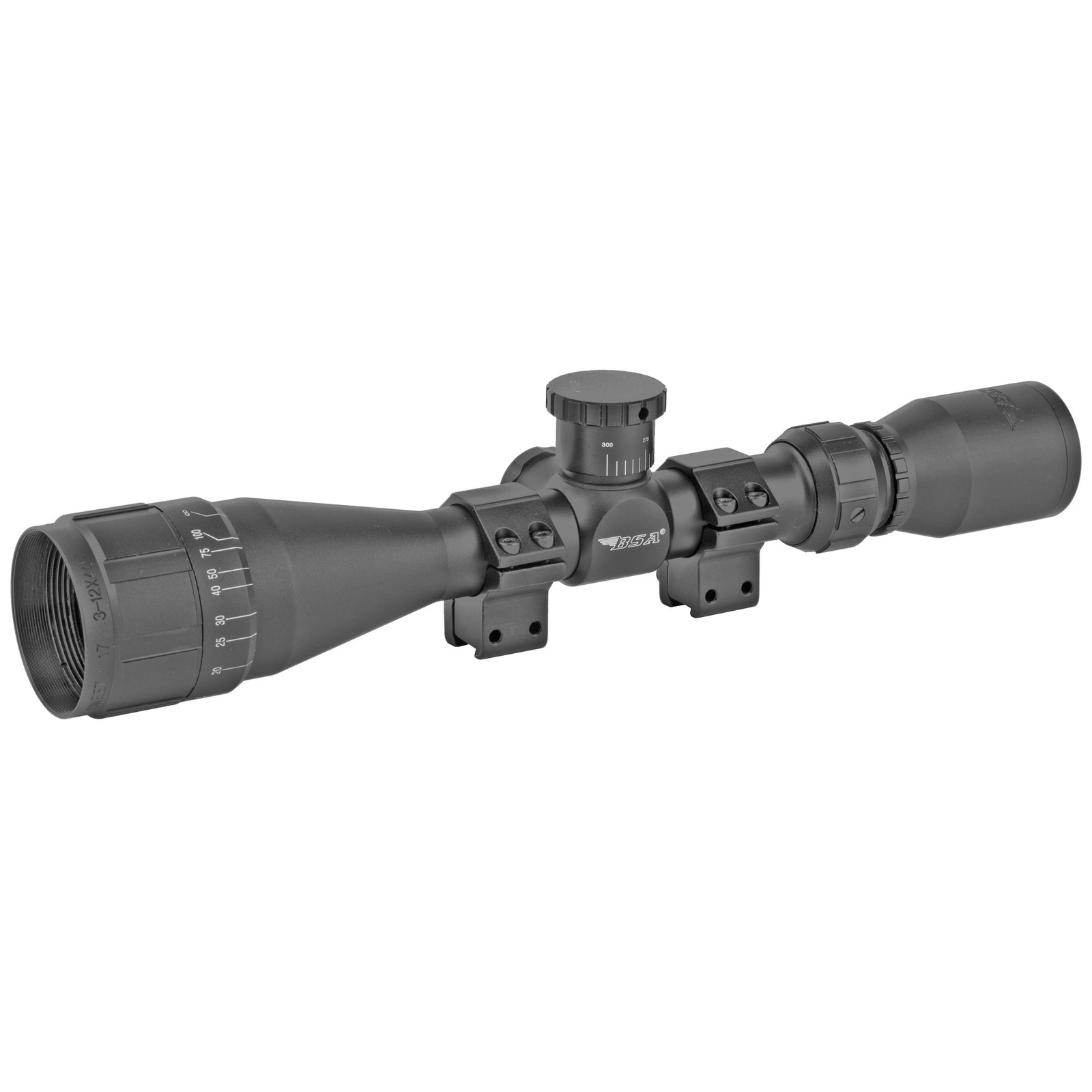 BSA Optics Sweet 17 Rimfire Scope 3-12X40mm 30/30 Duplex Reticle Black