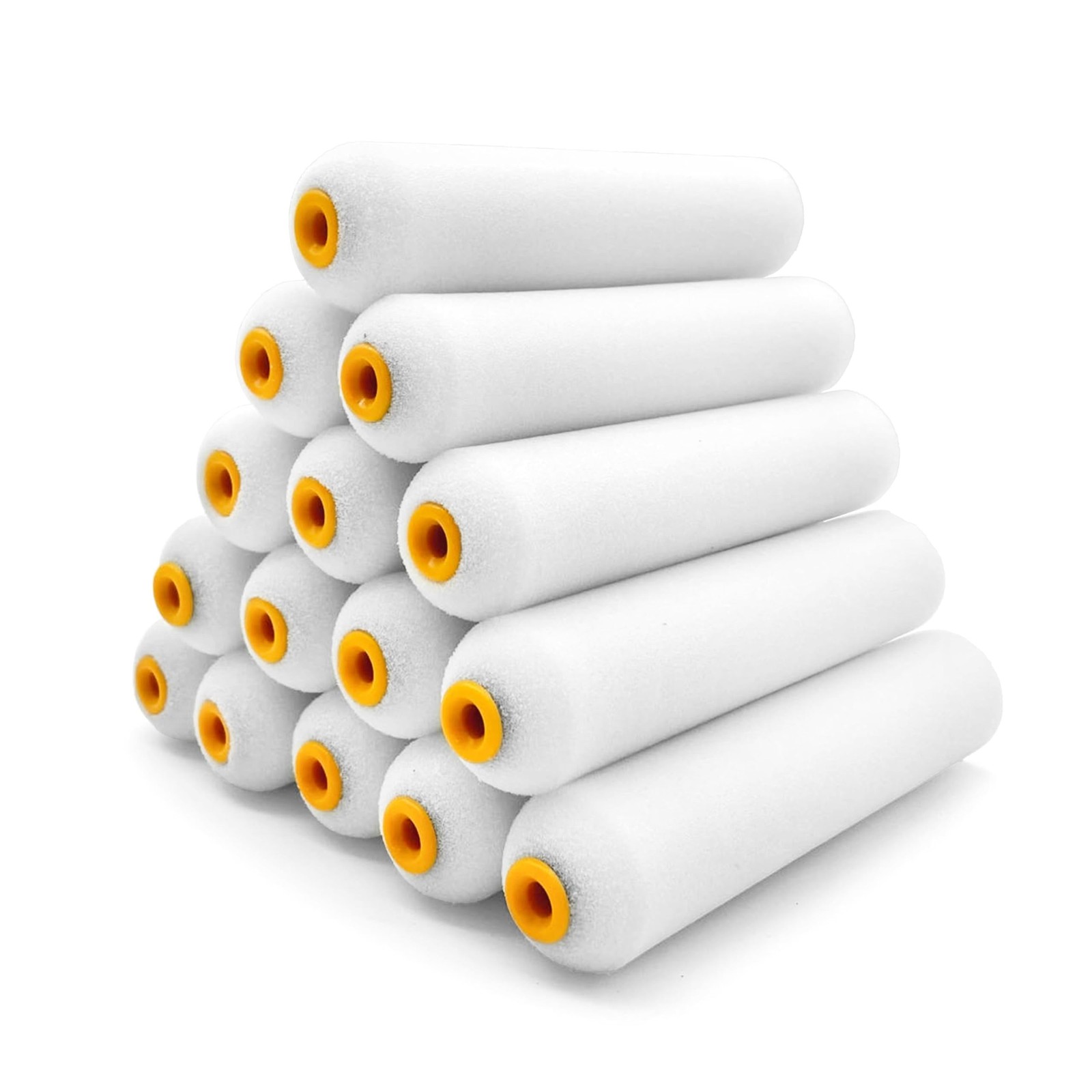 15 Pieces Paint Roller Cover, 6 inch Foam Roller Brushes | High Density Foam ...