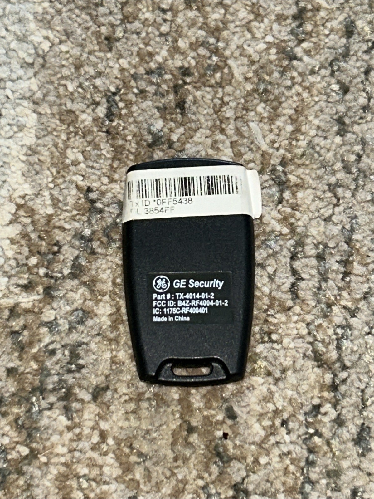 Interlogix TX-4014-01-2 DesignLine 4-Button Keyfob, Black BAZ-RF4004-01-2