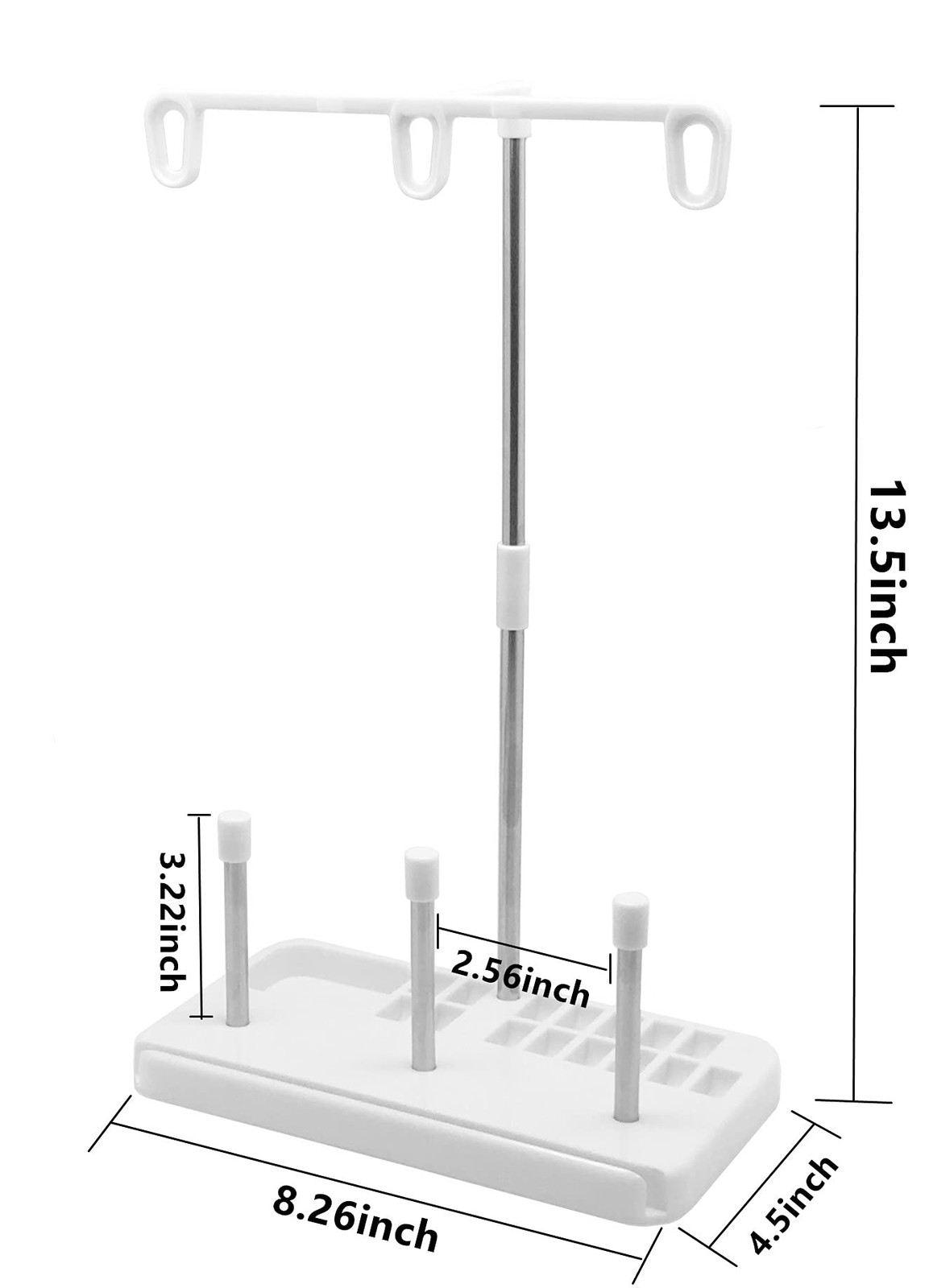 YEQIN Thread Spool Holder Stand- 3 Spools for Domestic White