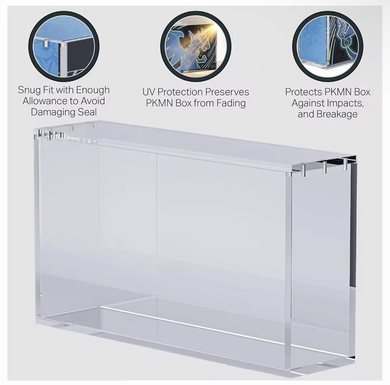 1x Acrylic Display Case for Pokemon Mega Charizard EX UPC BOX