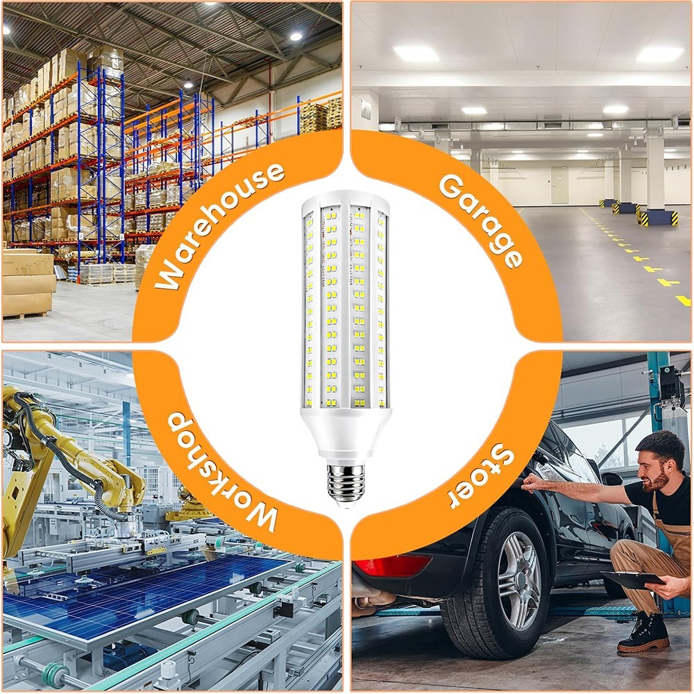 LED Corn Light Bulb 600W Equivalent 60W 6000Lumen 6000k E26/E27 Base LED Corn