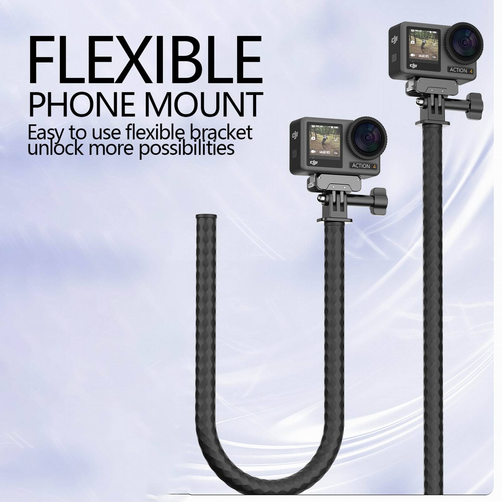 19 inch Webcam Stand Flexible Arm Desk Gooseneck Mount Stand F Cell Phone Holder