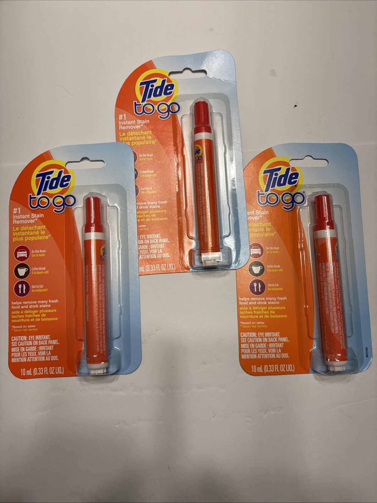 (3)Tide To Go Instant STAIN REMOVER 10 ml FREE SHIPPING Great For Travel
