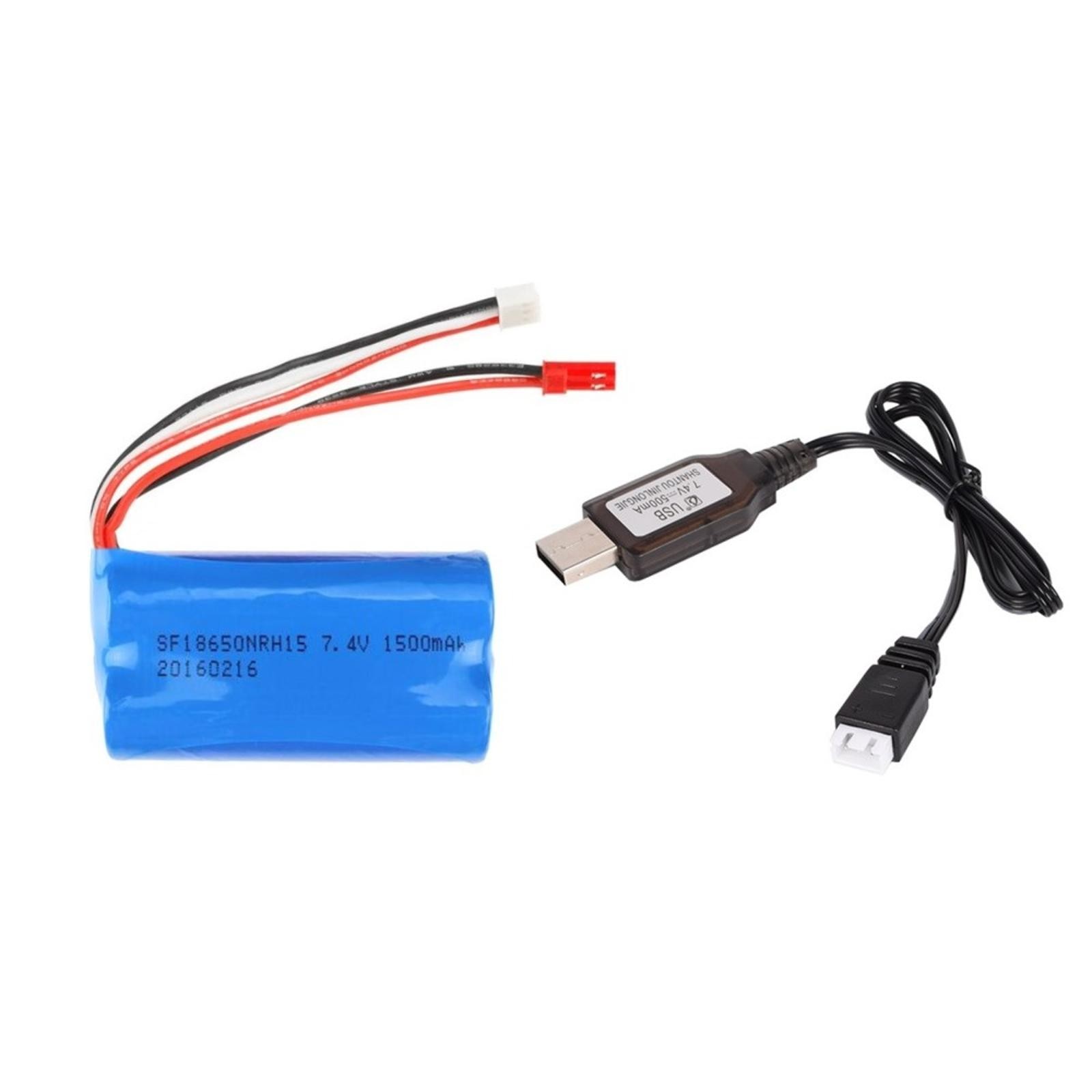 2.4G 3CH RC Transmitter+Receiver+30A ESC+Battery+Charging Cable for WPL RC Car b