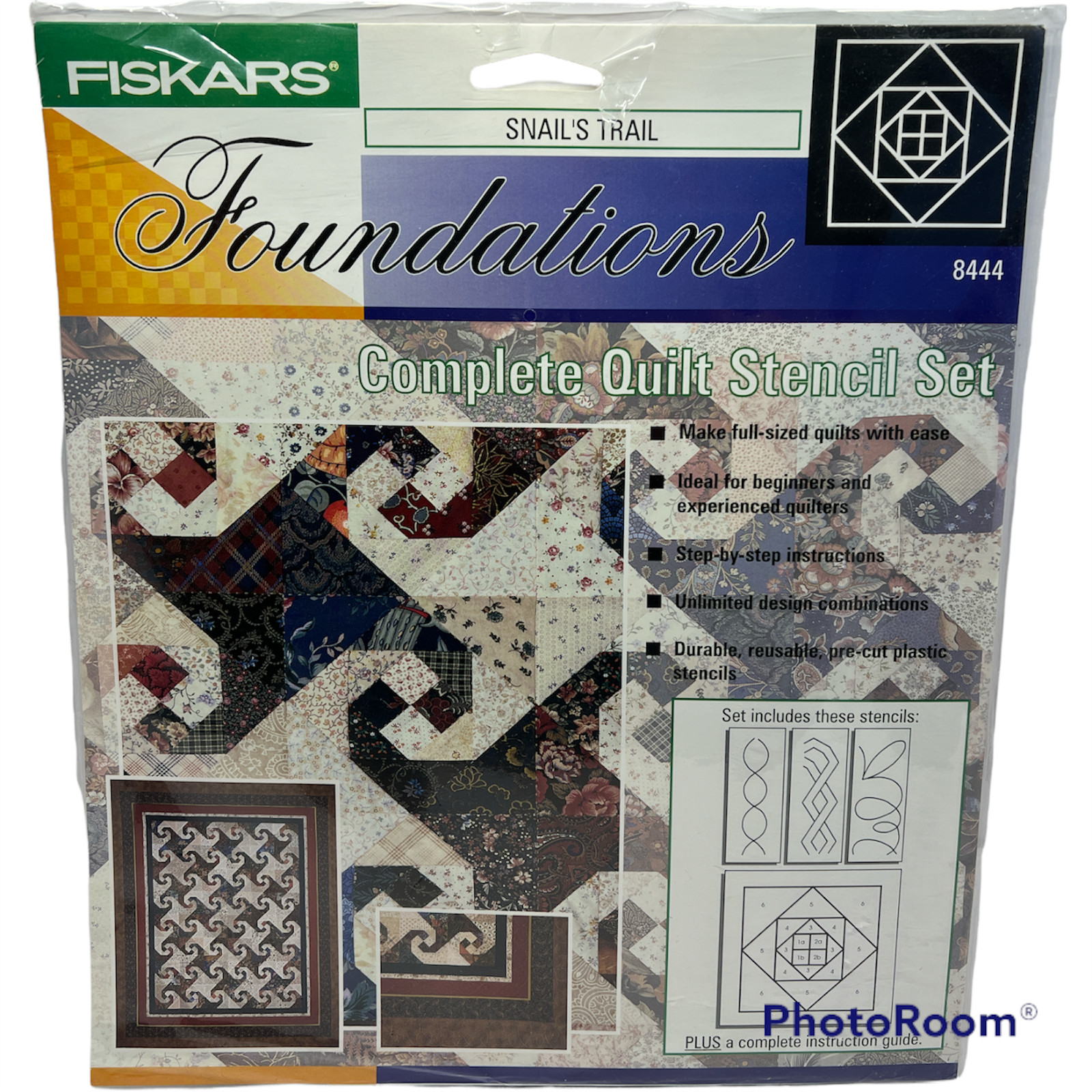 Fiskars Foundations Snail's Trail Complete Quilt Stencil Set 8444 New/Opened