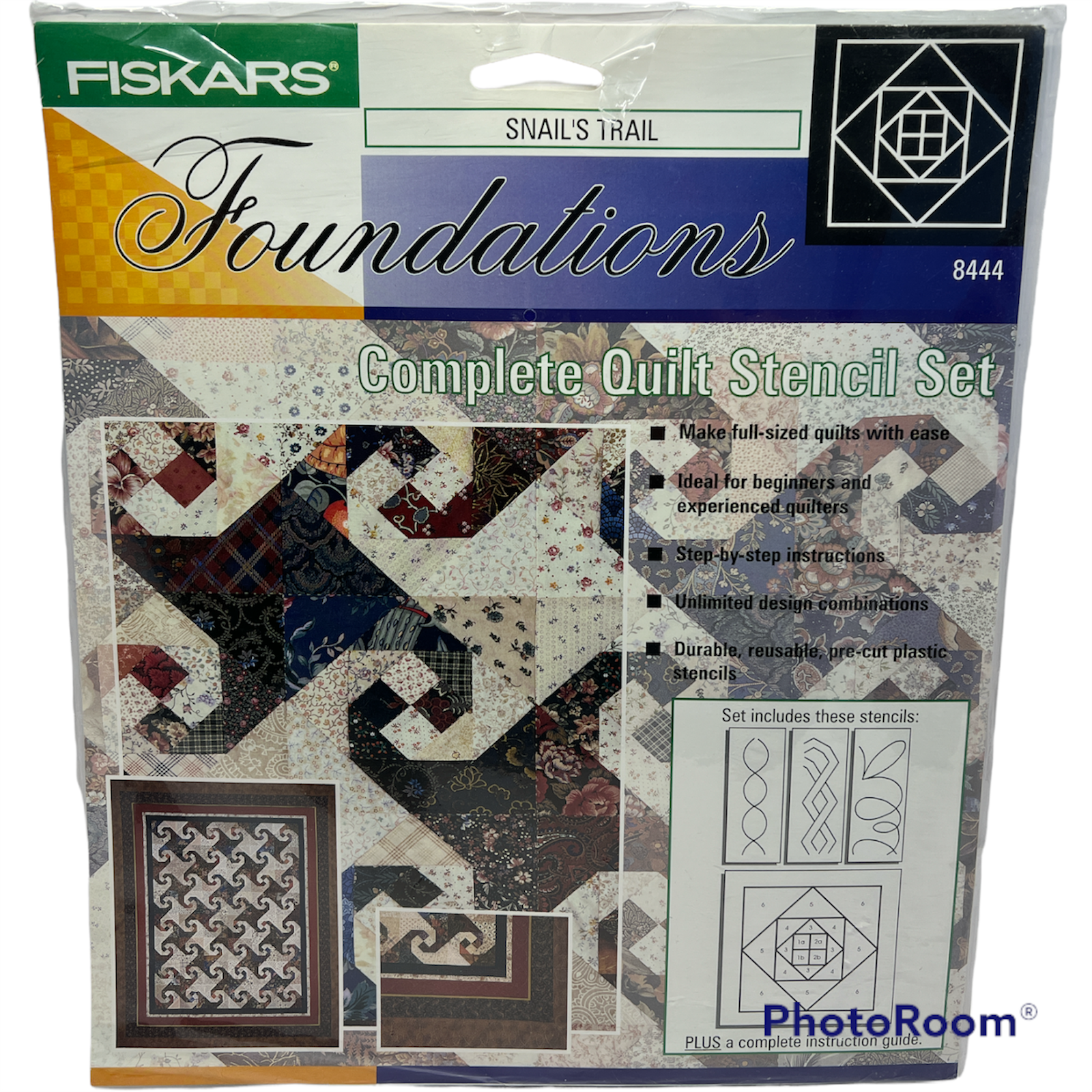 Fiskars Foundations Snail's Trail Complete Quilt Stencil Set 8444 New/Opened