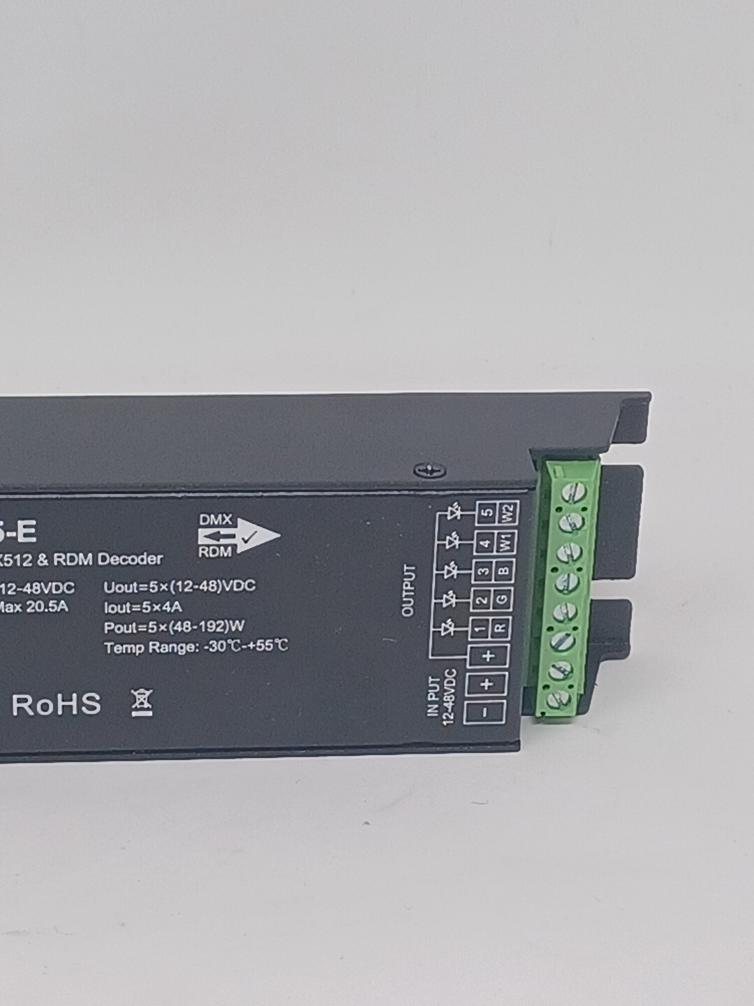 5CH DMX 512 & RDM Decoder RGB Controller DC12V 24V 48V PWM Dimming