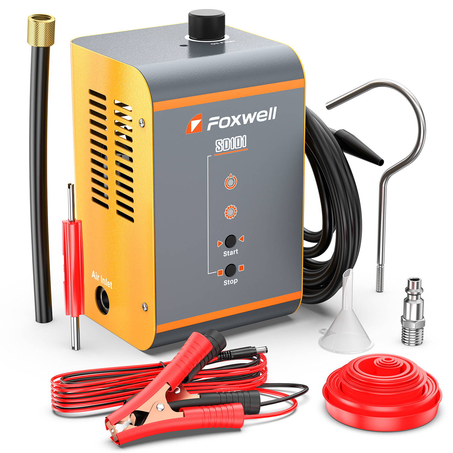 FOXWELL EVAP Smoke Machine Car Leak Detector Pipe Smog Tester Diagnostic Tool