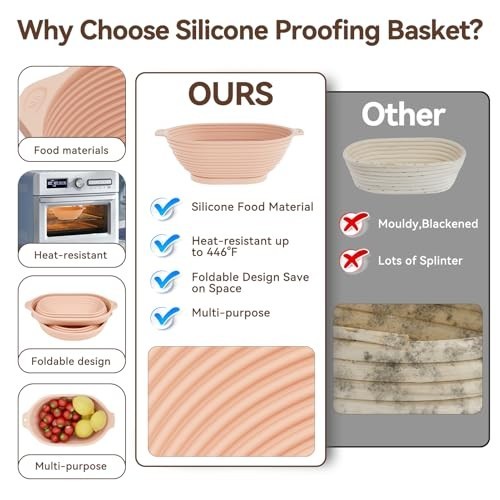 Sourdough Starter Kit - 24PCS Baking Supplies, Banneton Baskets, Bread Tools & M