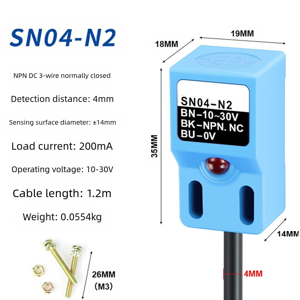 SN04N2 NPN Inductive for PROXIMITY Sensor Switch 4 Sets for Industrial For