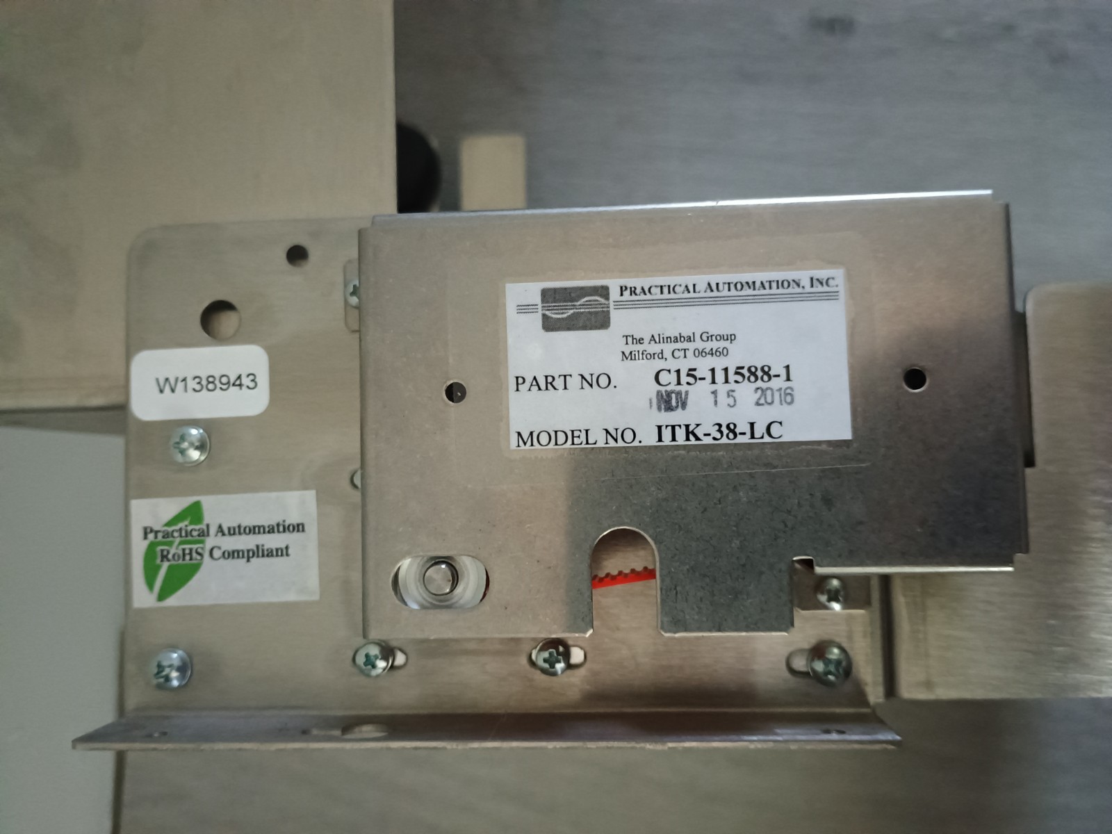 Practical Automation ITK-38-LC Part C15-1158-1 Thermal Printer UNTESTED