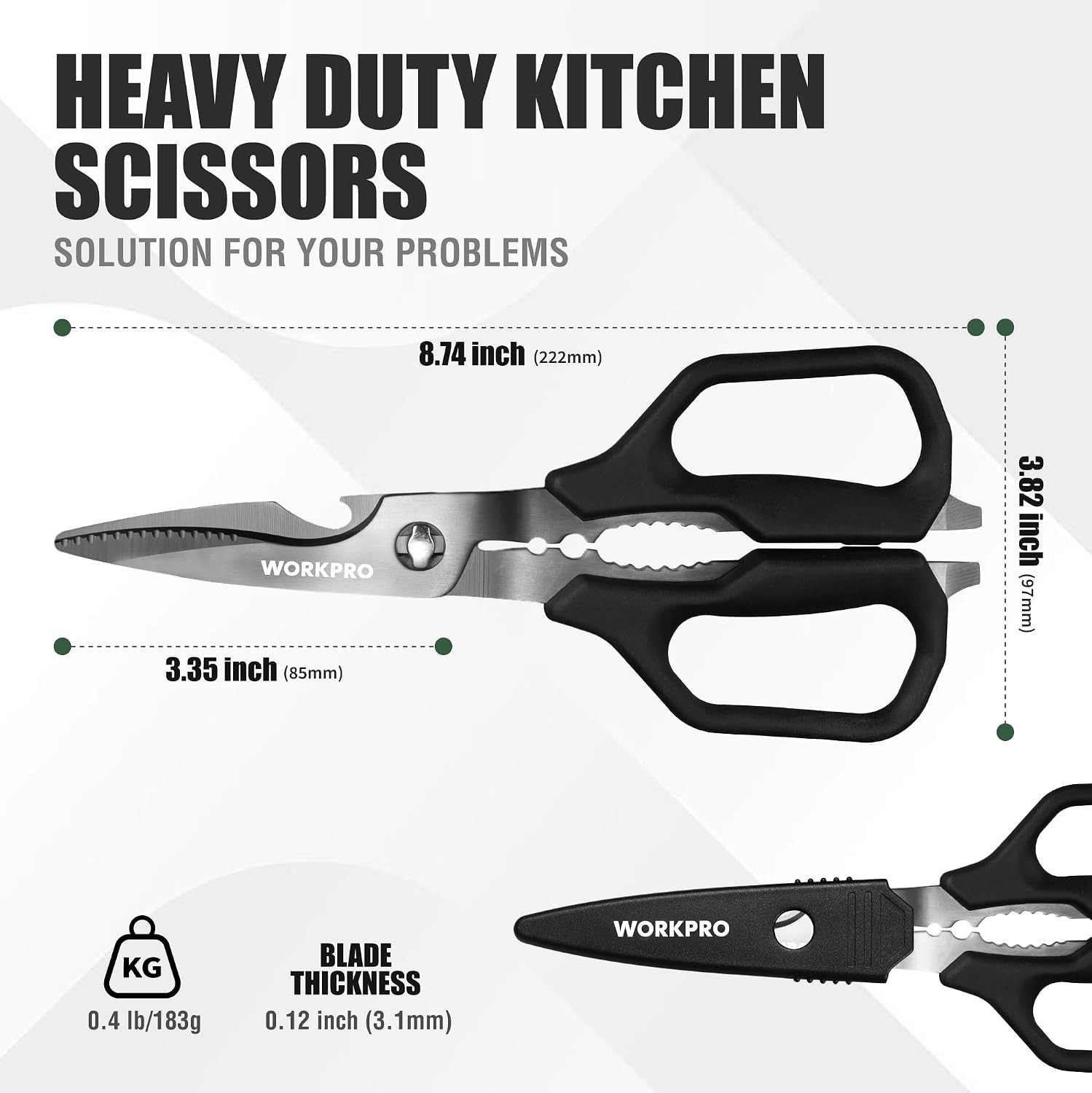 Titanium Coated All Purpose Kitchen Shears Detachable Utility Scissors Set