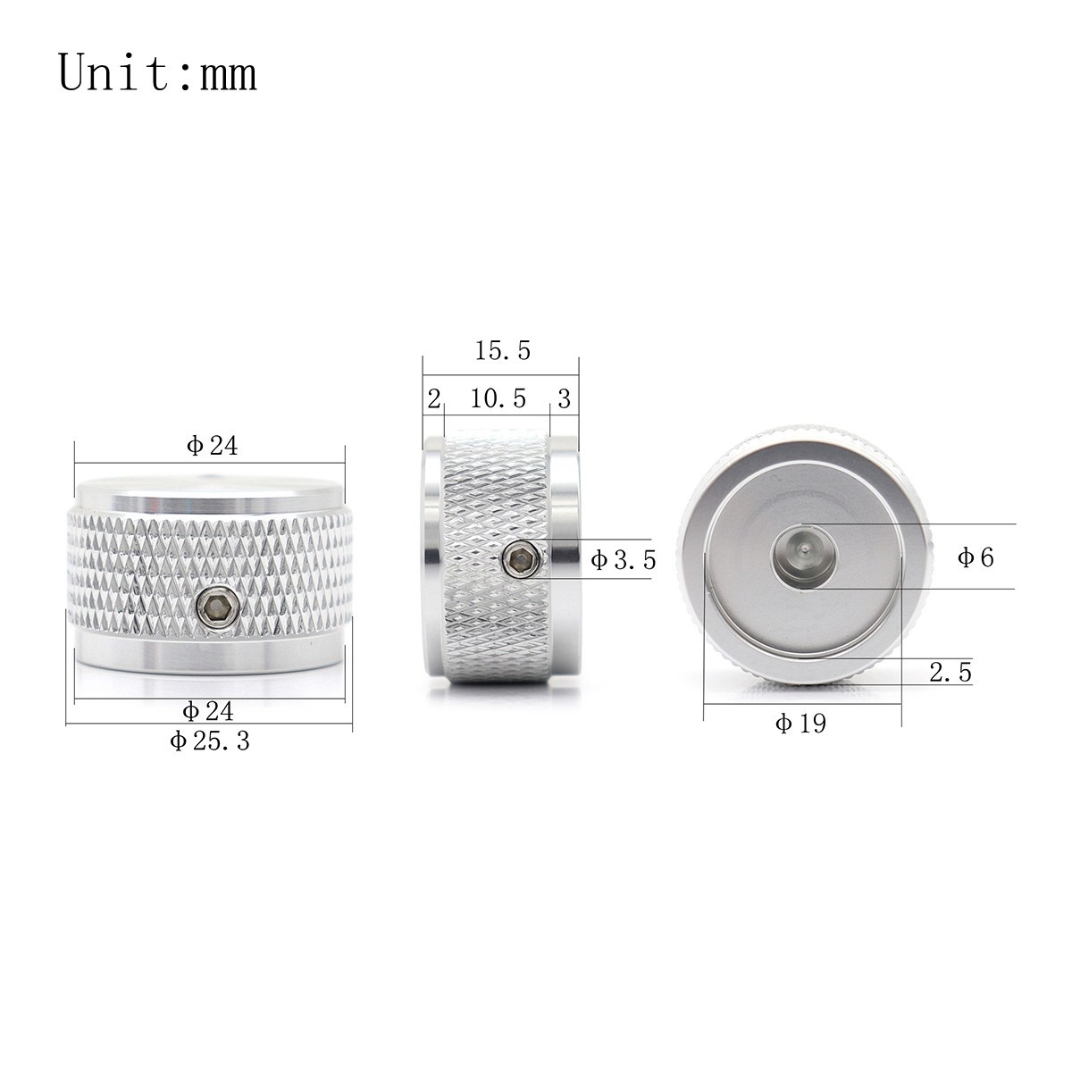 4Pcs Aluminum Guitar Knobs Electronic Control Pot Cap Volume Audio Knobs Red