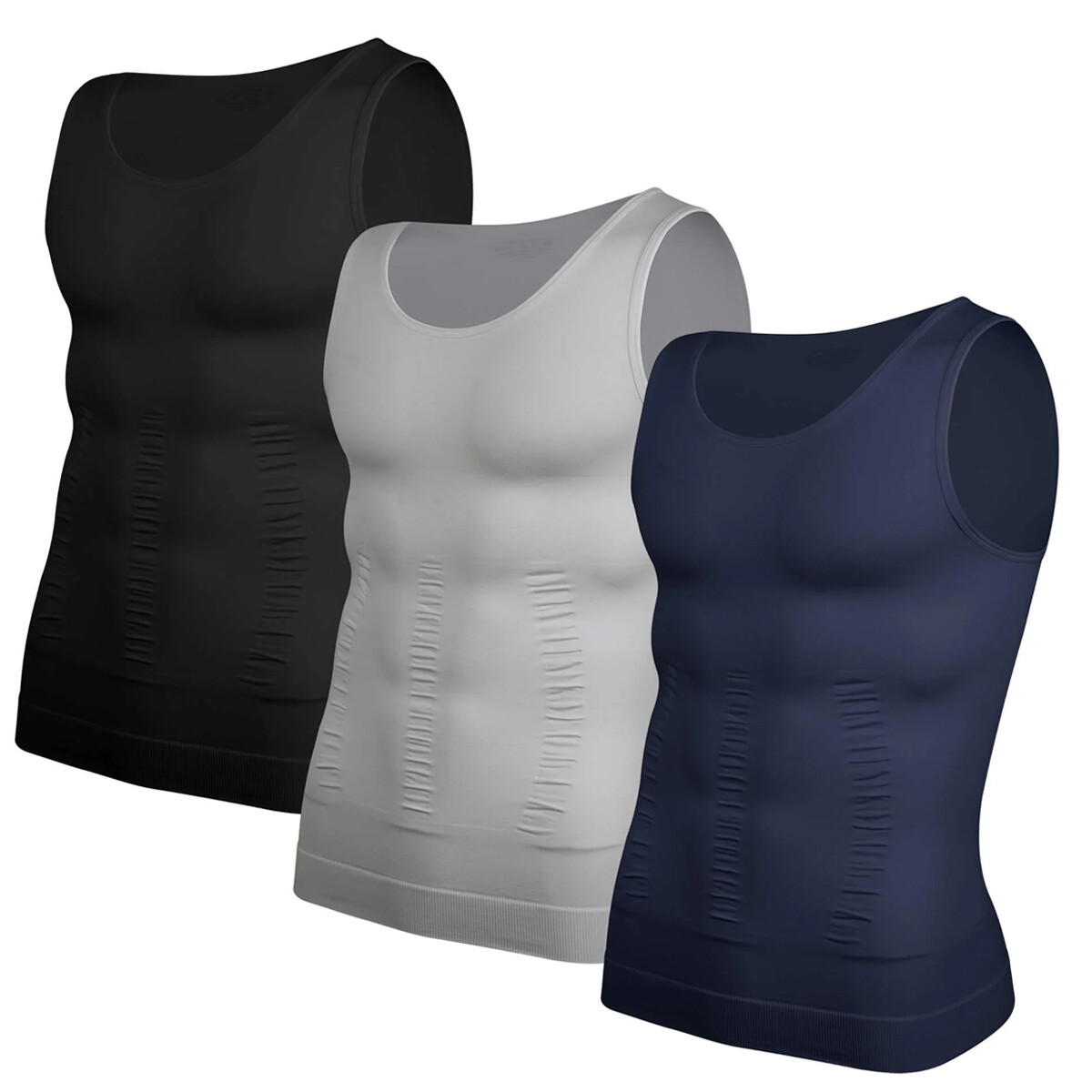 Mens Body Shaper Slimming Tummy Vest Sports Compression Shirt Tank Top Shapewear