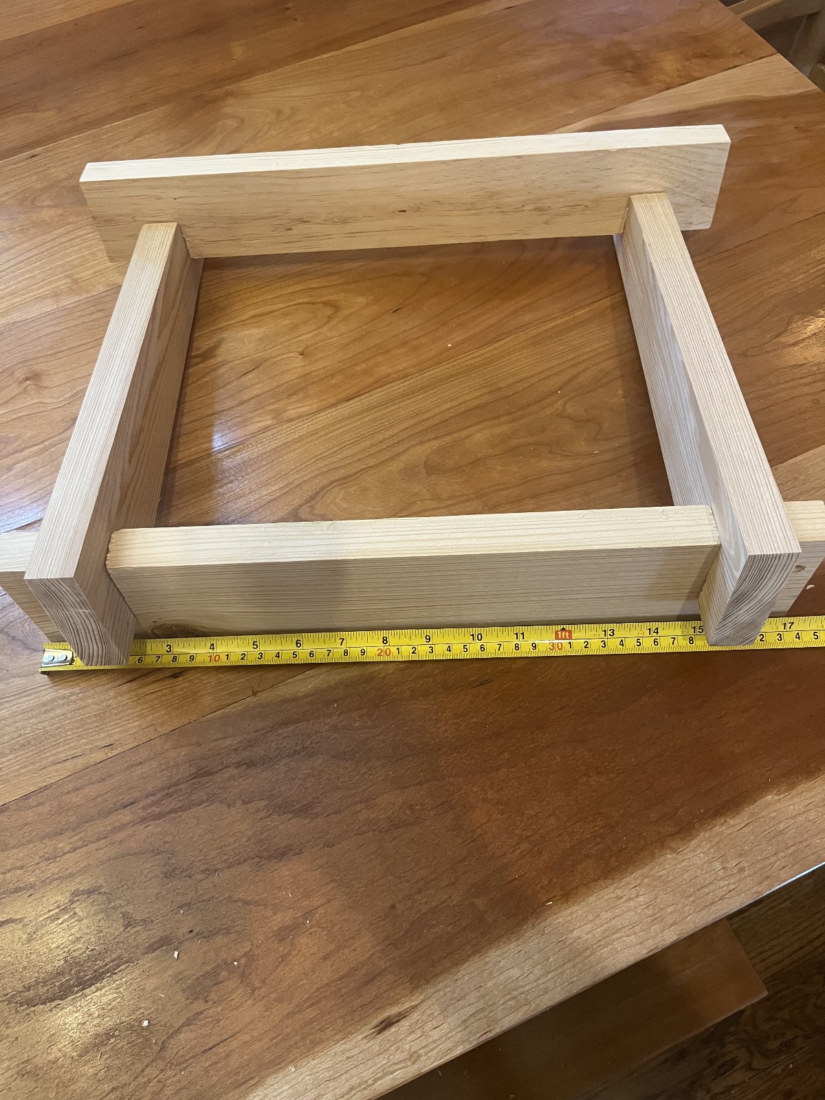 low profile tilted wide speaker stand wood pair unfinished pine