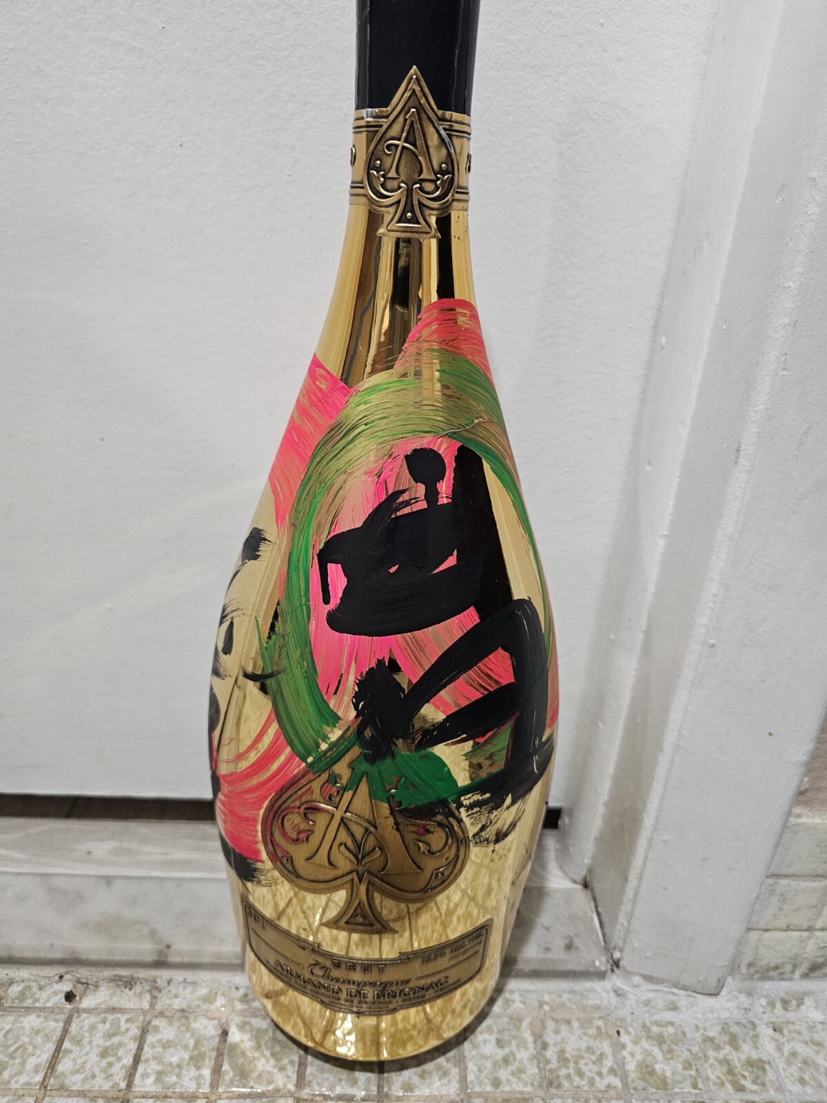 Empty Ace Of Spade Bottle ,3lt Armand De Brignac Gold Bottle Jeroboam Art Bassel