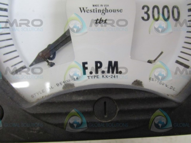 WESTINGHOUSE KX-241 0-3000 PANEL METER UNMP