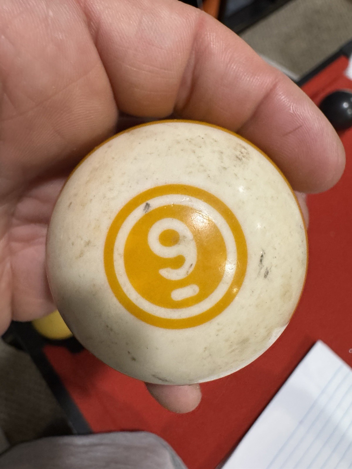 VTG Replacement Number #9 Albany Hyatt Billiard Ball Co. Pool Bullseye Design