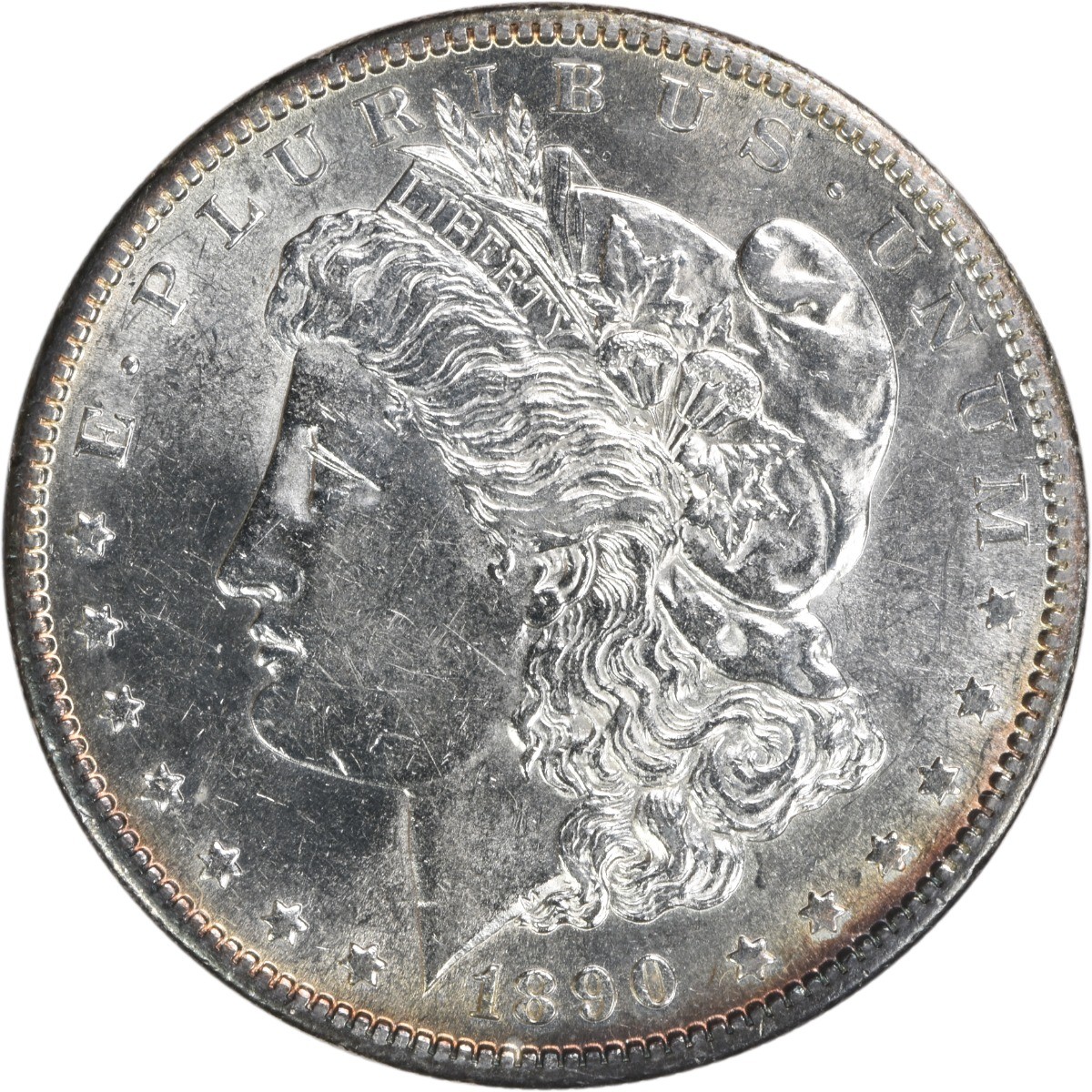 1890-S Morgan Silver Dollar AU Slider Uncertified #309