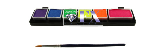 Neon Facepaint 6 Color Palette Diamond FX 6x3gm