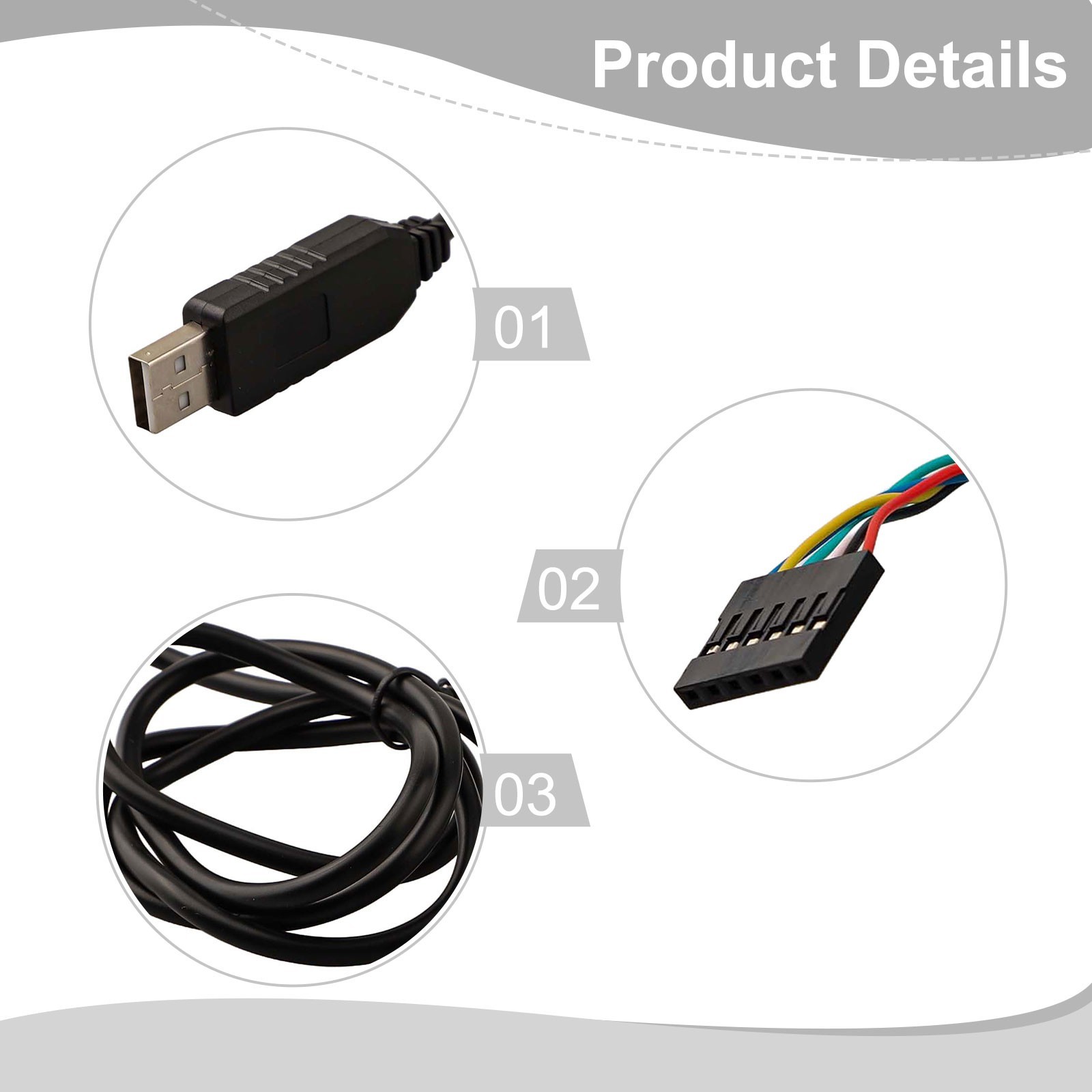 FTDI based USB Interface Cable with Various Connectors and Lengths Available
