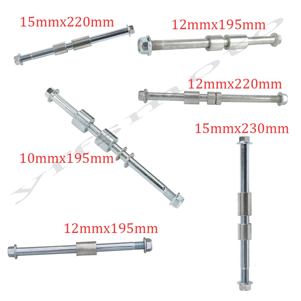 10mm 12mm 15mm 195mm 210/220mm Front/Rear Wheel Rim Axle Bolts for Dirt Pit Bike