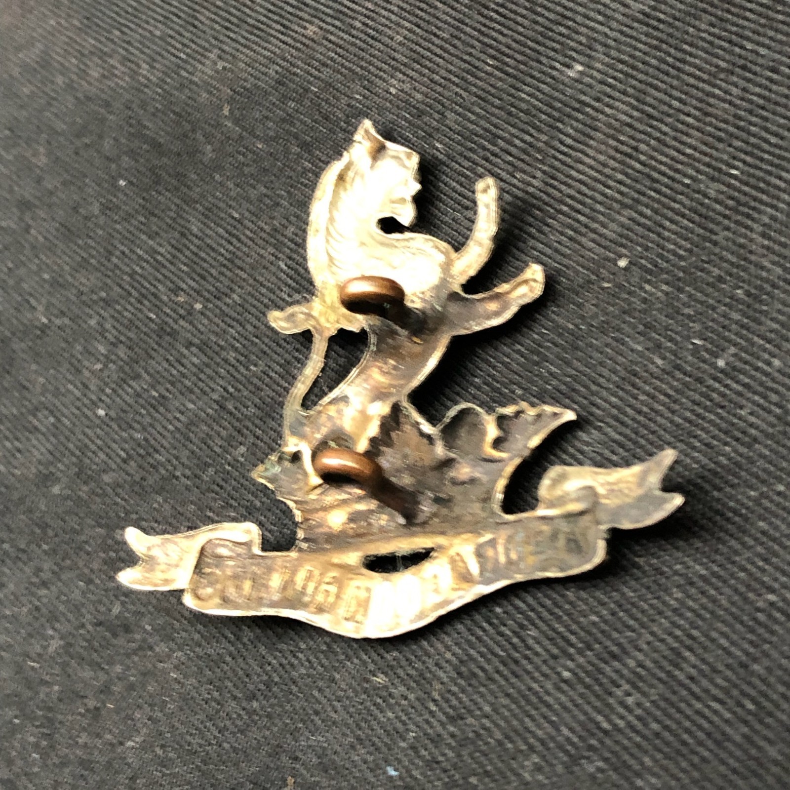 Original WW2 British Army Cap Badge - 7th Dragoon Guards