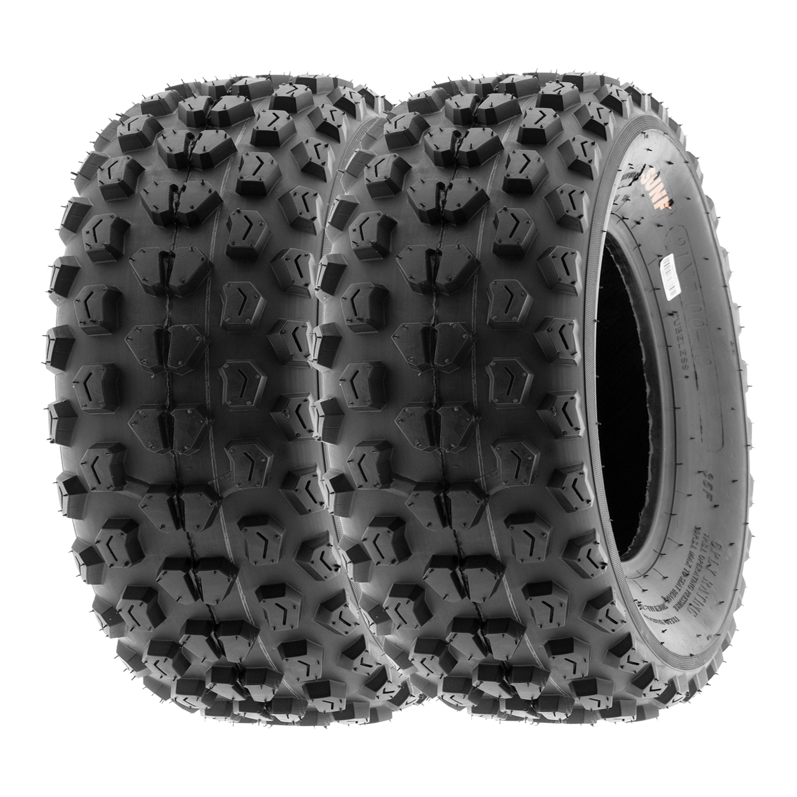 【2】SunF 22x7-10 ATV UTV Tires 22x7x10 Tubeless 6 Ply for 10 Rims - A017