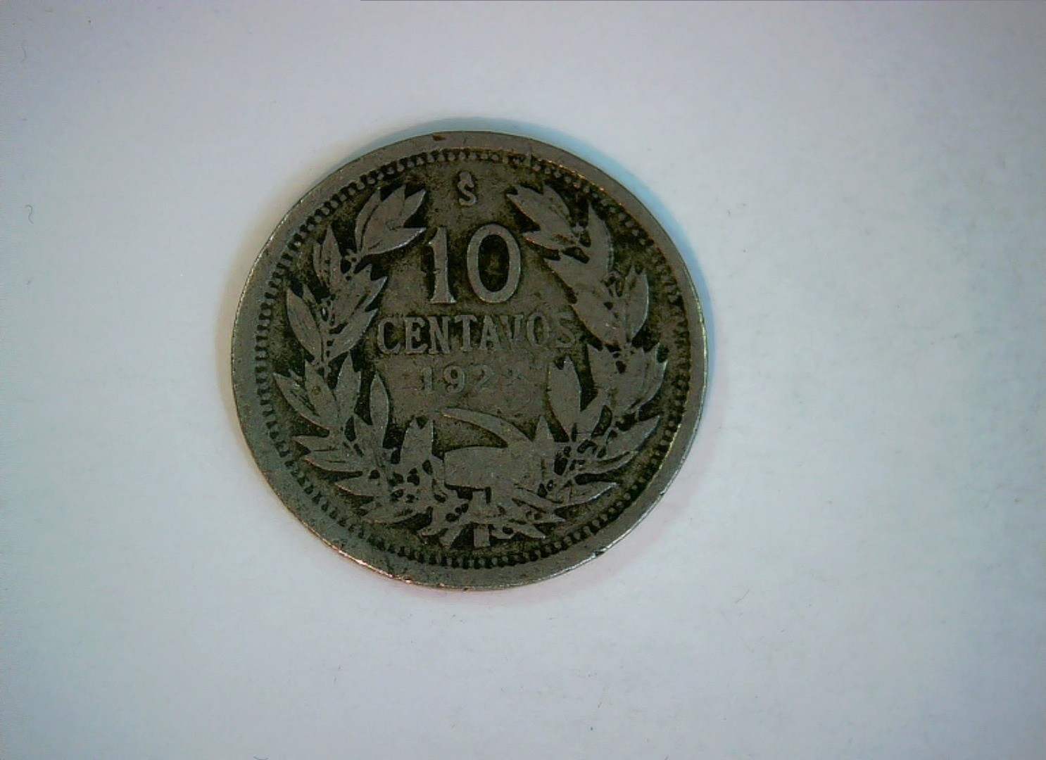 Chile 1922 10 Centavos Republica de Chile condor type (10 Centavos) Coin