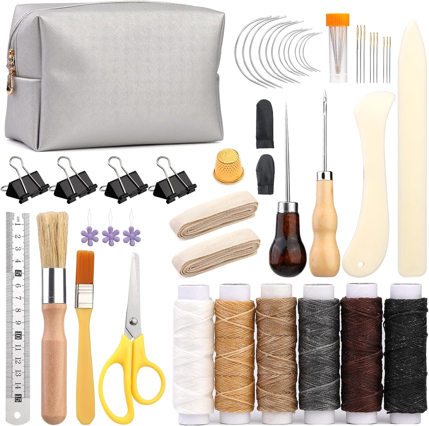 49 Pcs Book Binding Kits for Beginners Hand Bookbinding Tools Bookbinding Suppli