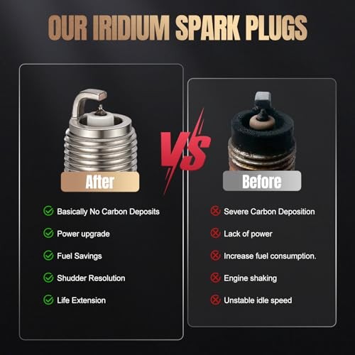 Iridium Spark Plugs Pack Compatible With Chevy Geo Eagle Accent Sonata 4 7090