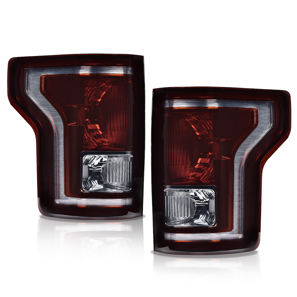 Rear Tail Lights Brake Lamps Left+Right Side Fit For 2015-2017 Ford F-150 Smoke