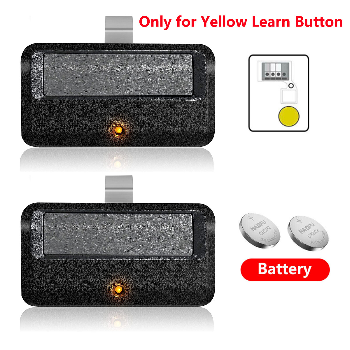 891LM Remote only for Yellow Learn Button of Liftmaster Garage Door Opener