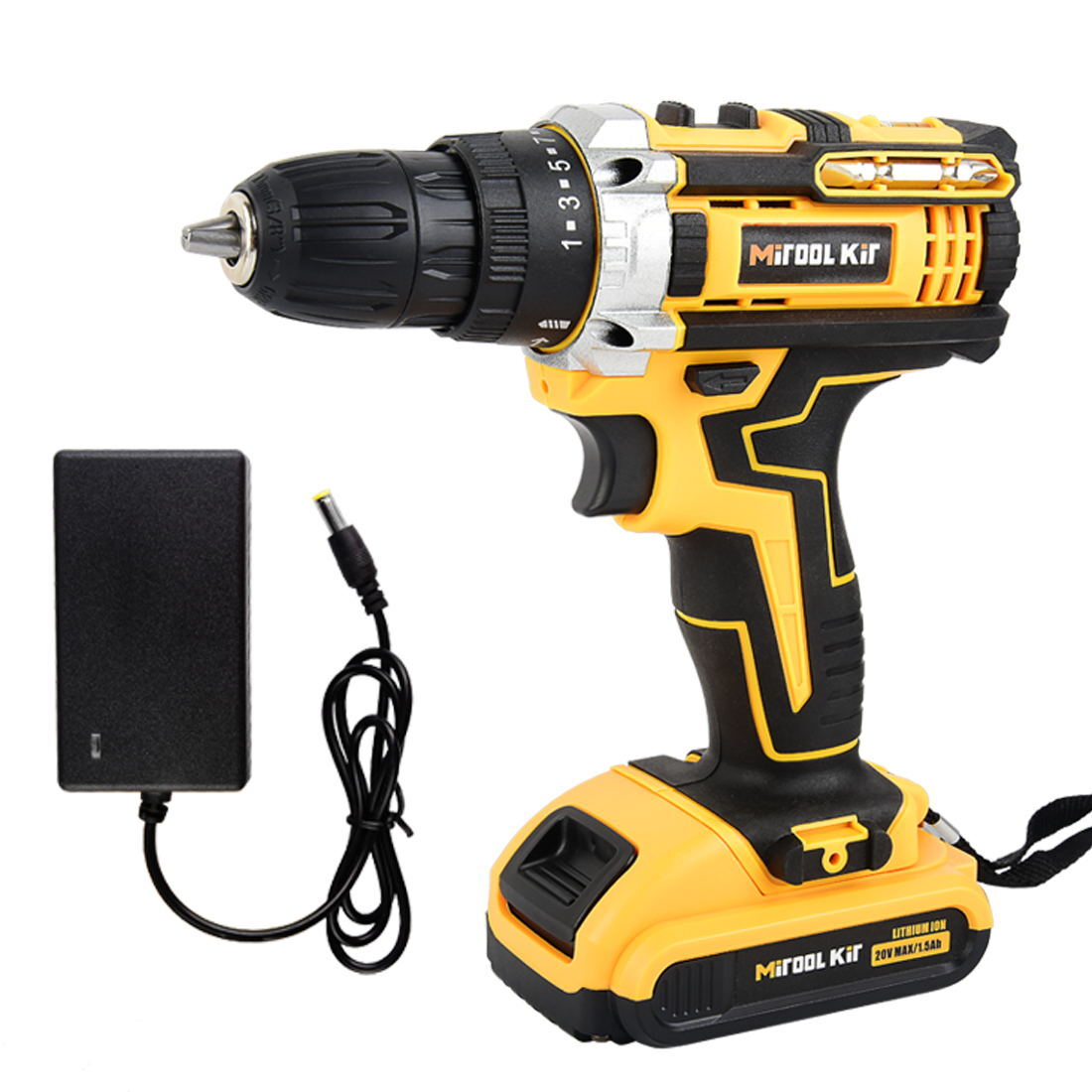 20V Cordless Drill & Screwdriver Kit with Battery & Charger -Fast Power Tool Set