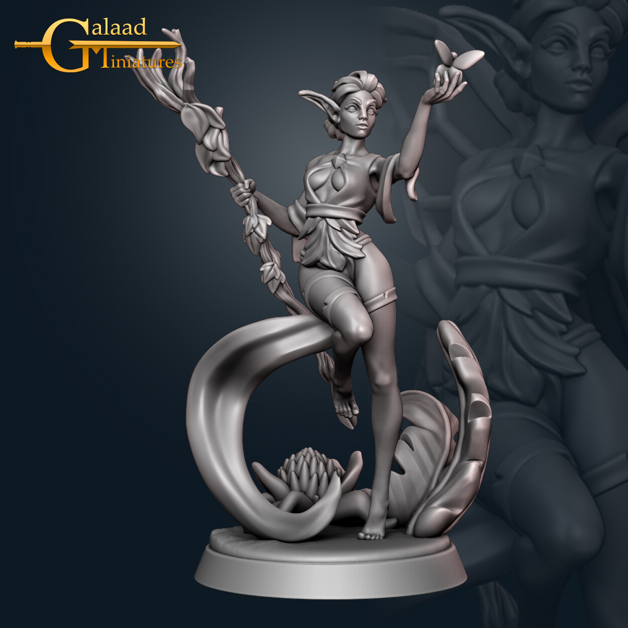Fae Folk Fairy Faerie 01B - Galaad Miniatures - Fantasy Dungeons & Dragons Mini