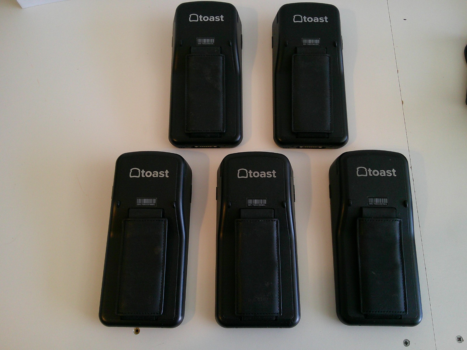 Toast Flex Restaurant System. POS, 5 Handheld Units, Printers, 22" Monitors