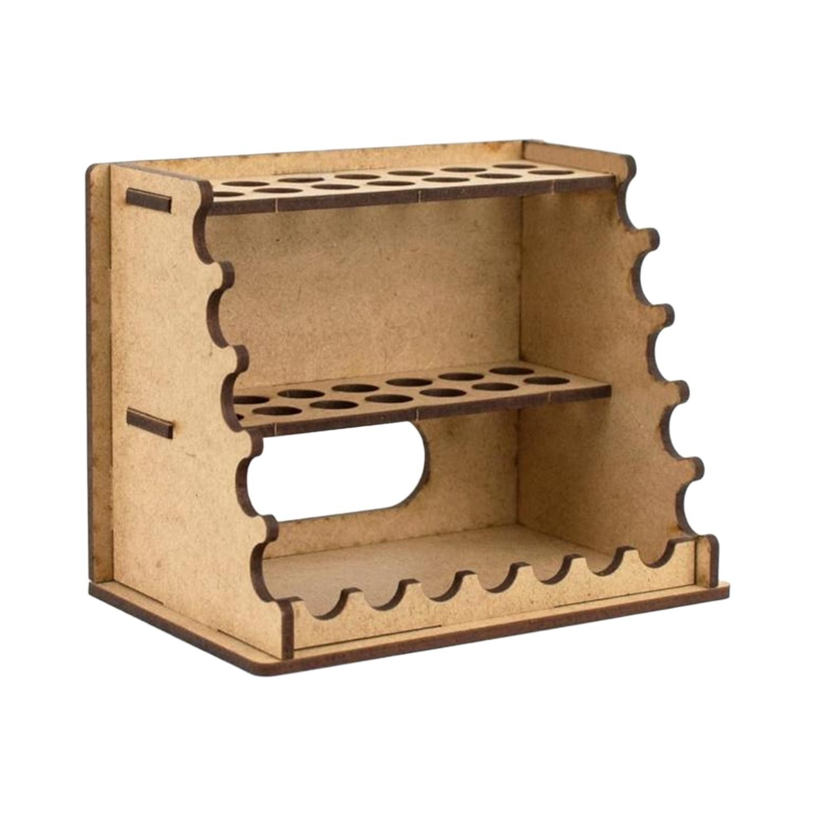Wooden Paint Brush Holder Artist Paint Brush Rack for Colored Pencils Crafts