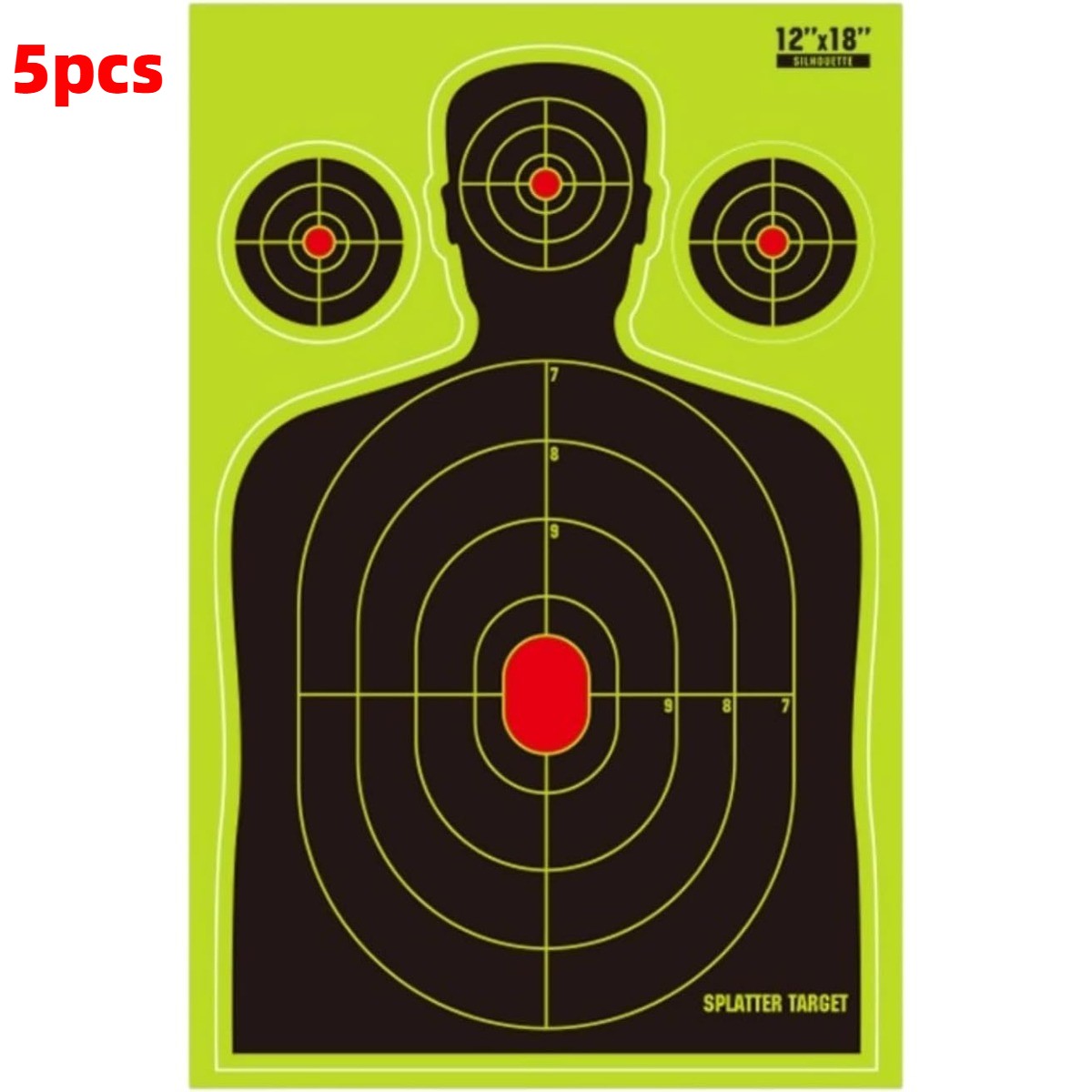 12x18in Splatter Shooting Targets - Silhouette Reactive Paper for Shooting Range