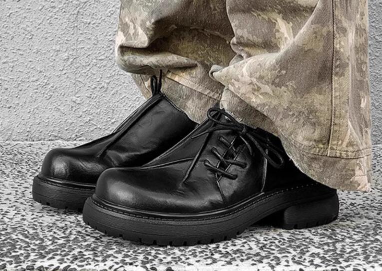 Men's Fashion British Round Toe Lace up Groom Wedding Leather Formal Shoes size