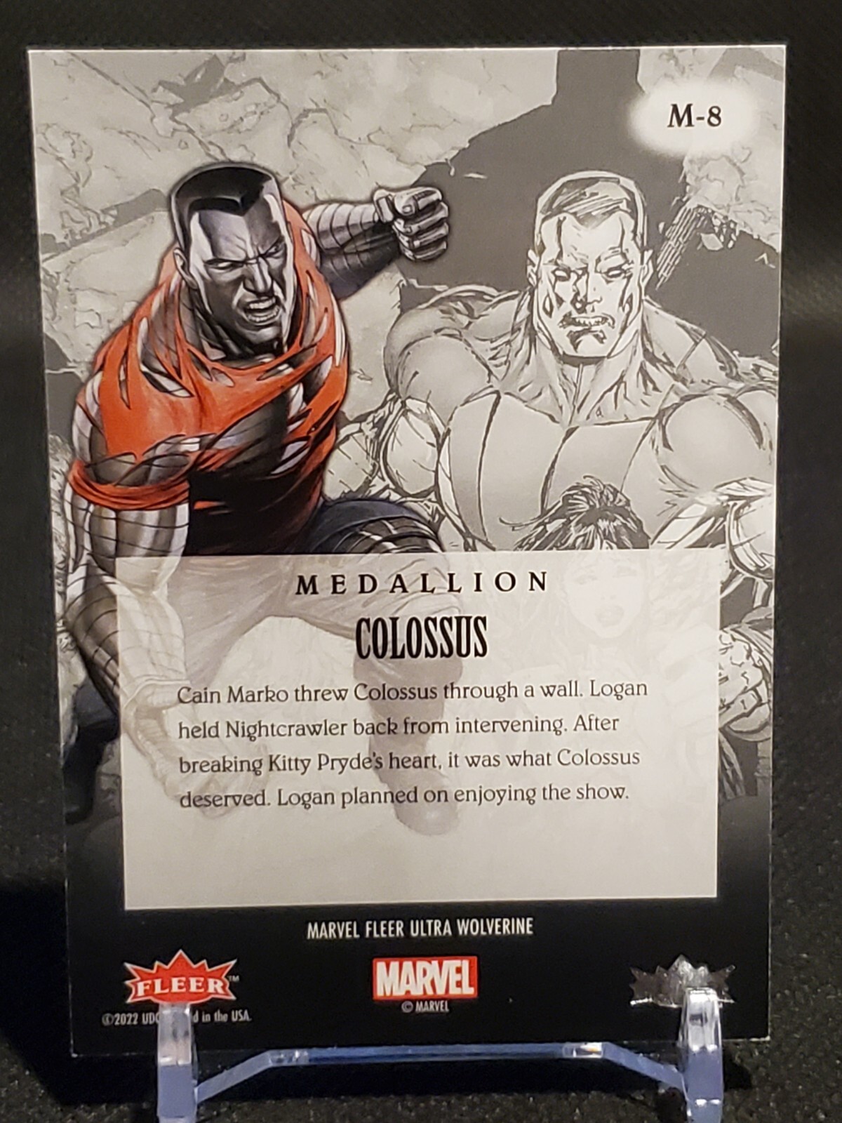 2022 Marvel Fleer Ultra Wolverine Medallion M-8 Colossus