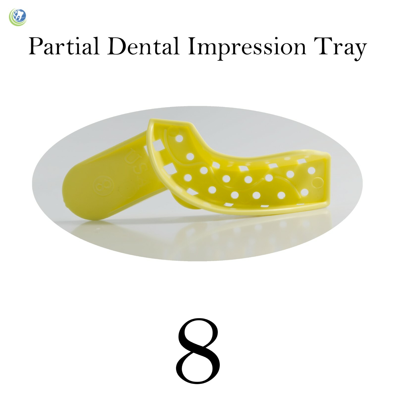 36 Pcs Dental Disposable Impression Trays Perforated Autoclavable Partial #8