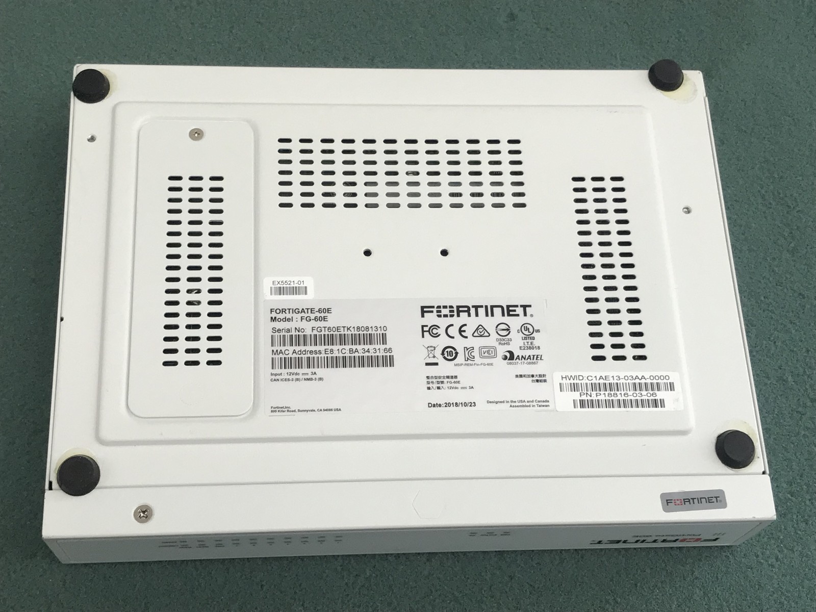 Fortinet Fortigate-60E FG-60E Firewall - CFW2A