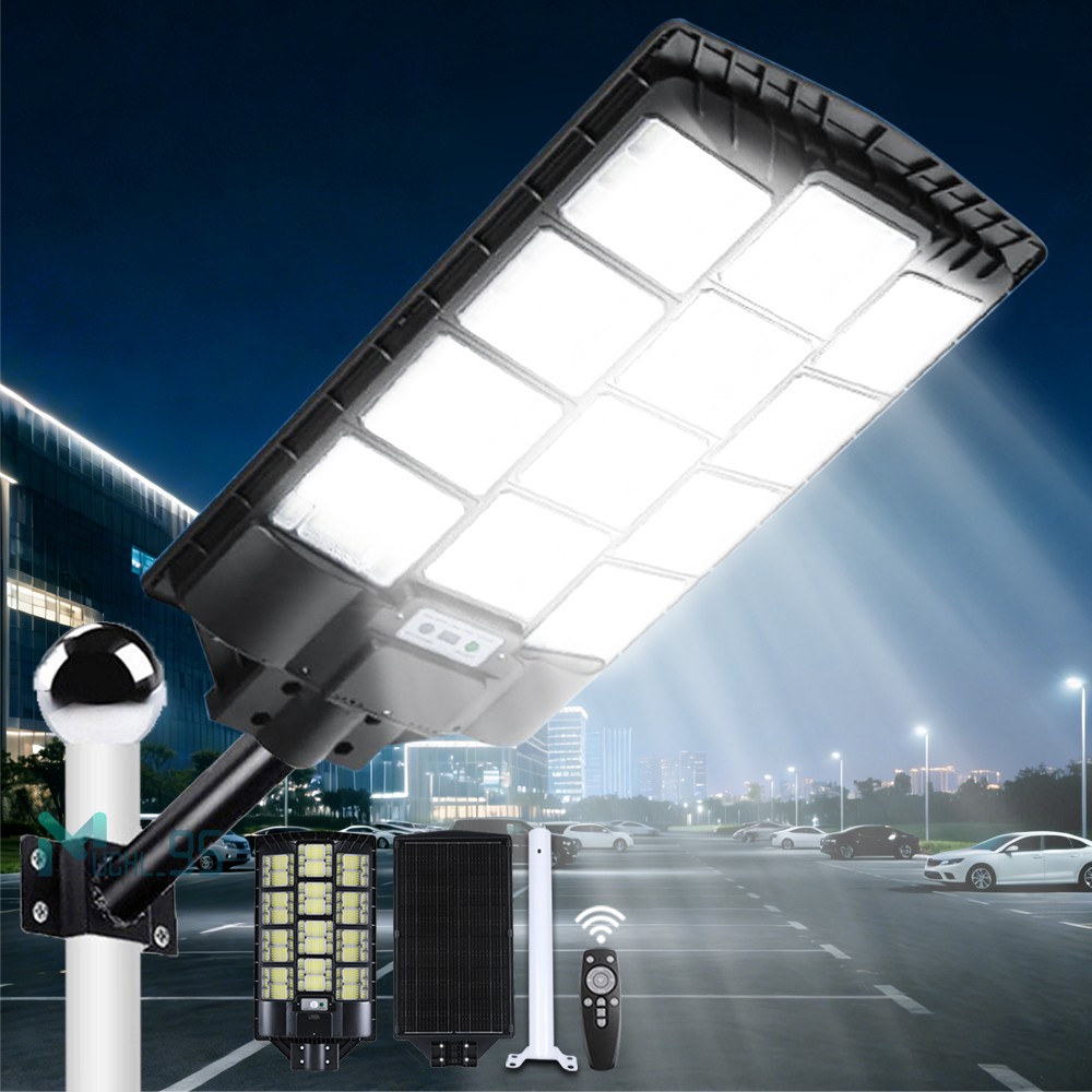 LED 9800W Commercial Solar Street Lights Outdoor Dusk-to-Dawn parking lot light