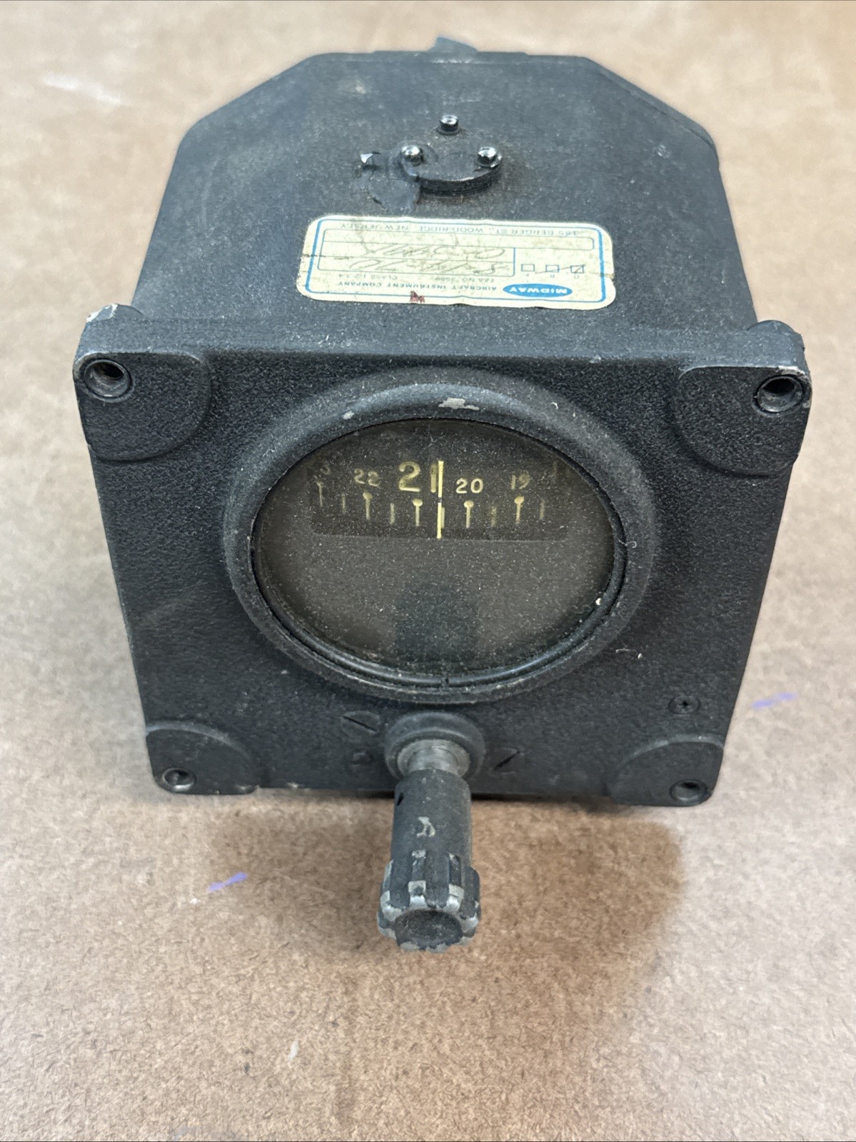 Sperry Gyroscope Directional Gyro Indicator Vintage 649742 Aircraft Instrument
