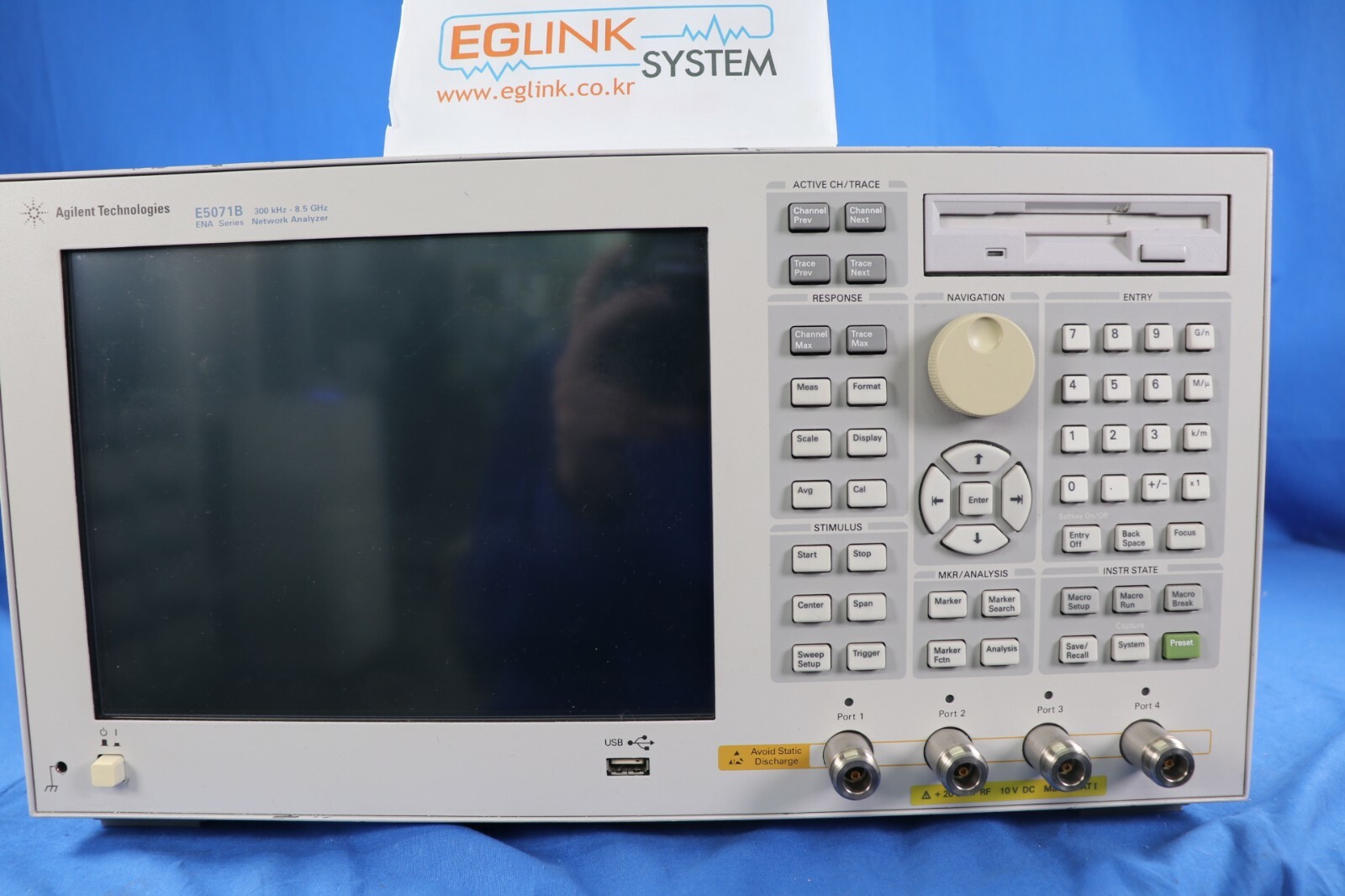 Agilent E5071B Network Analyzer ENA, 300KHz to 8.5GHz,   opt 008/ 016/ 414/ UNQ