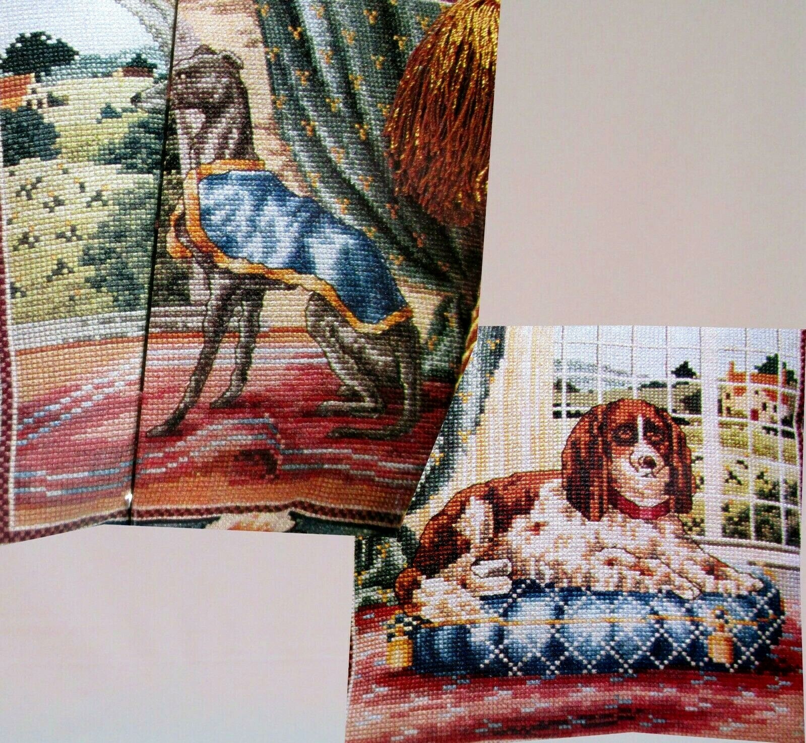 Springer And Greyhound Regal Dogs 2 CROSS STITCH PATTERNS